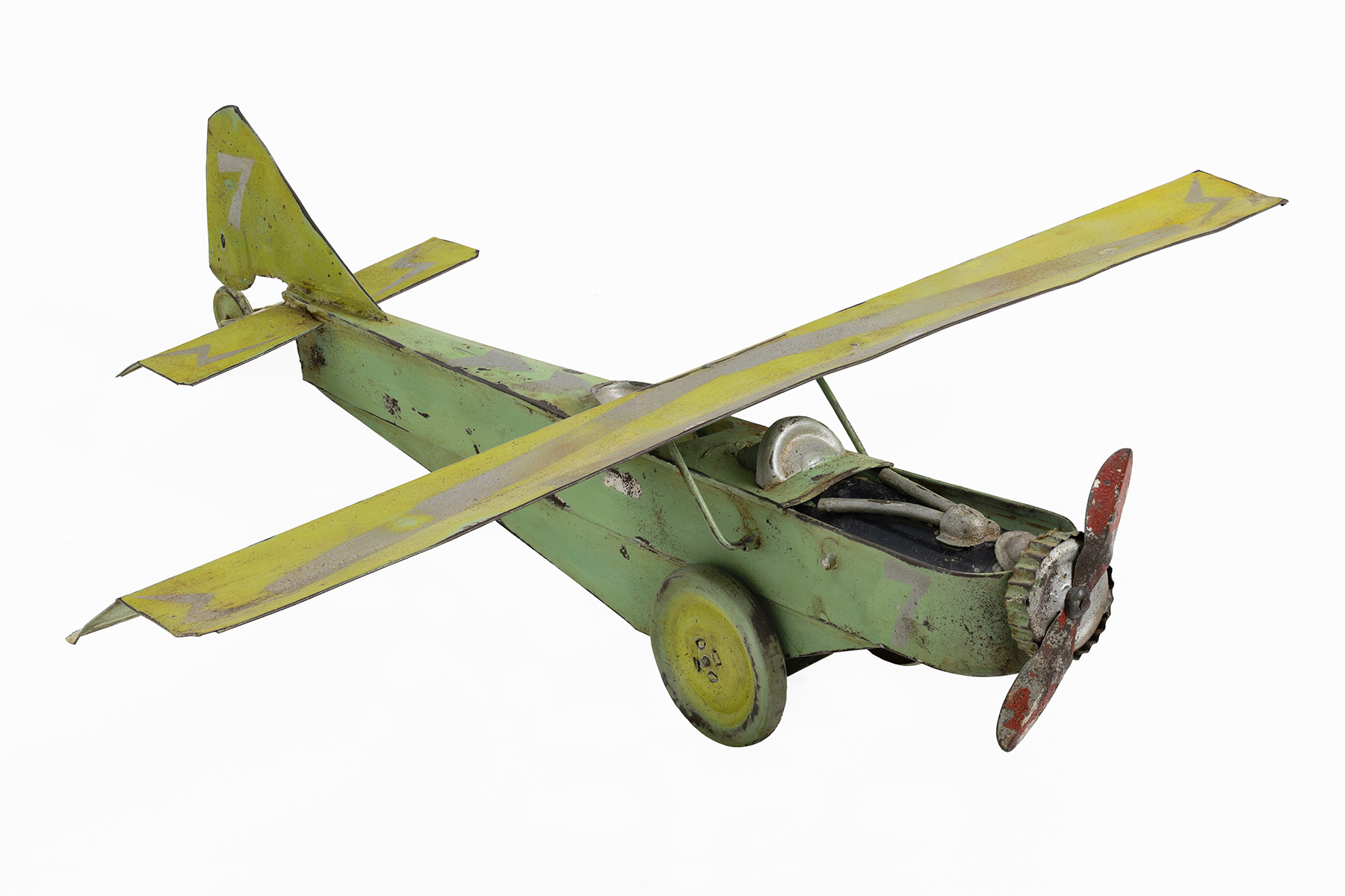 Avion aux éclairs d&rsquo;argent